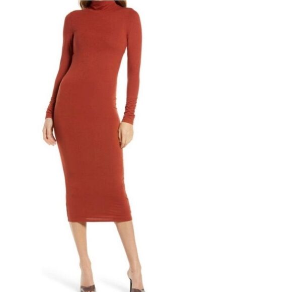 Good American Sundown mock neck midi dress - Picture 3 of 10